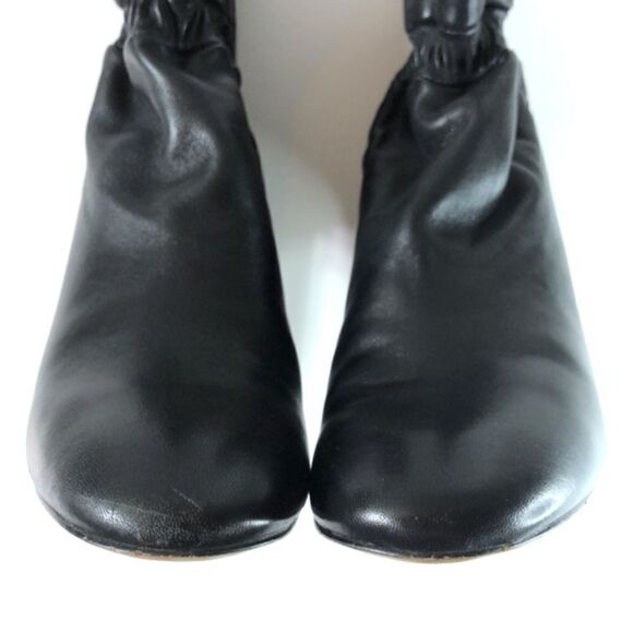 Botkier Rylie Slouchy Ankle Boots Chunky Leather Heeled Booties in Black 8.5 - Picture 12 of 15